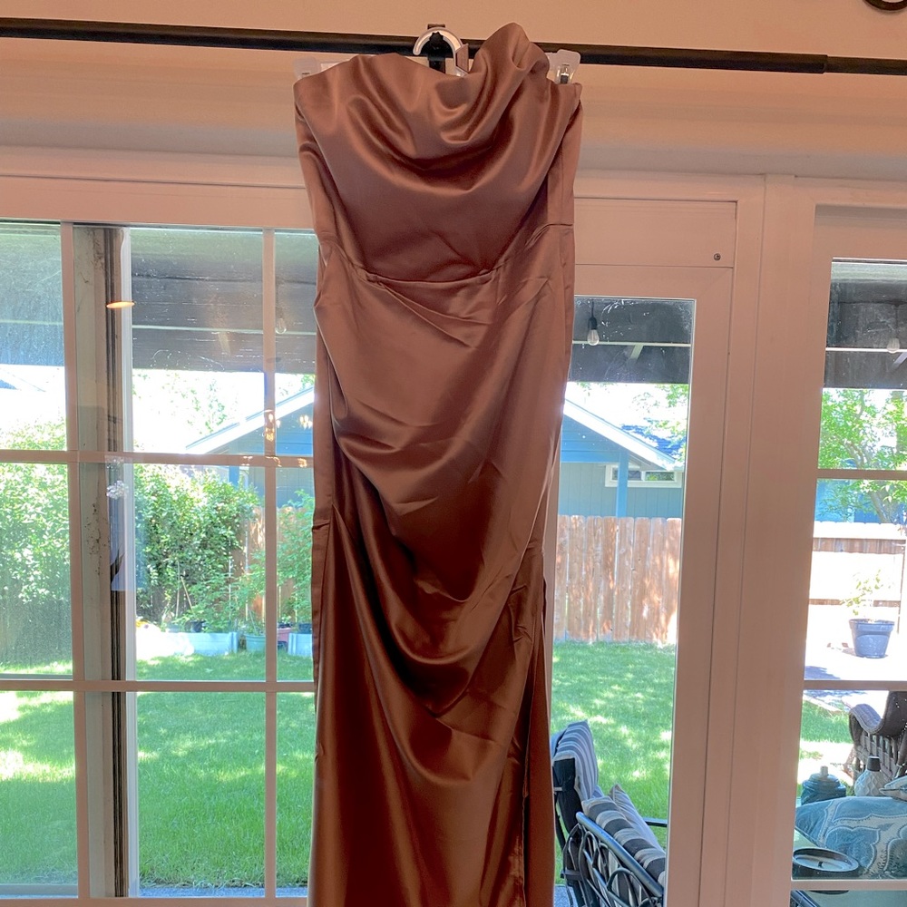 Blush strapless gown Maxi dress